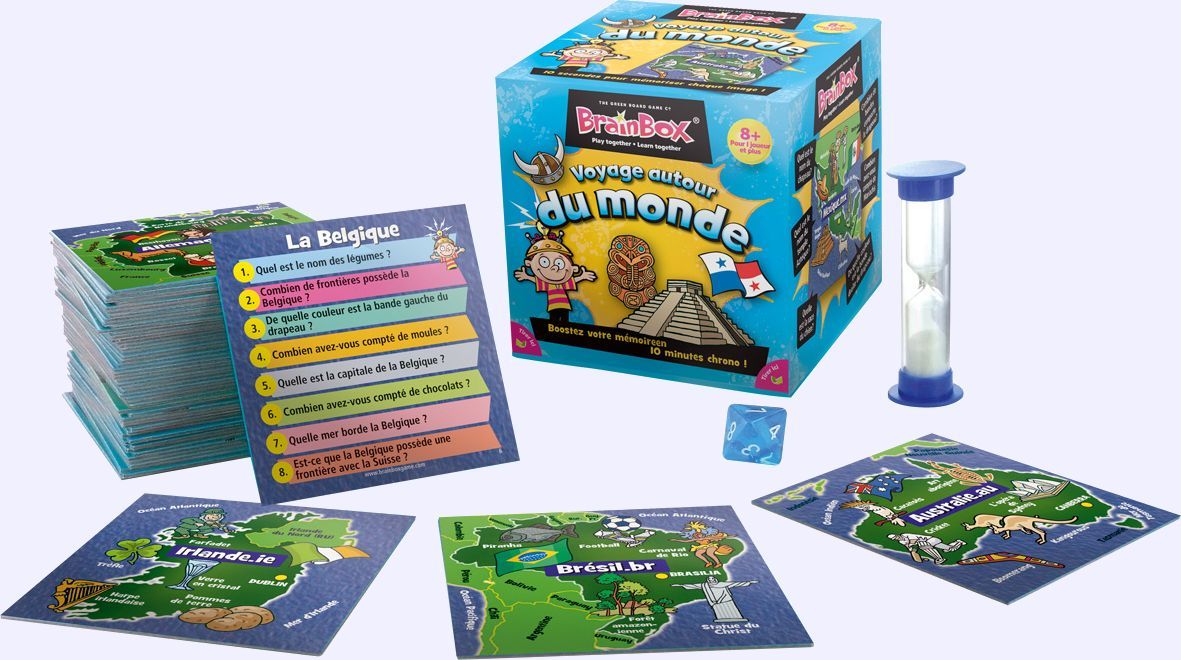 boardgame BrainBox Voyage autour du monde game A partir de 8 ans
