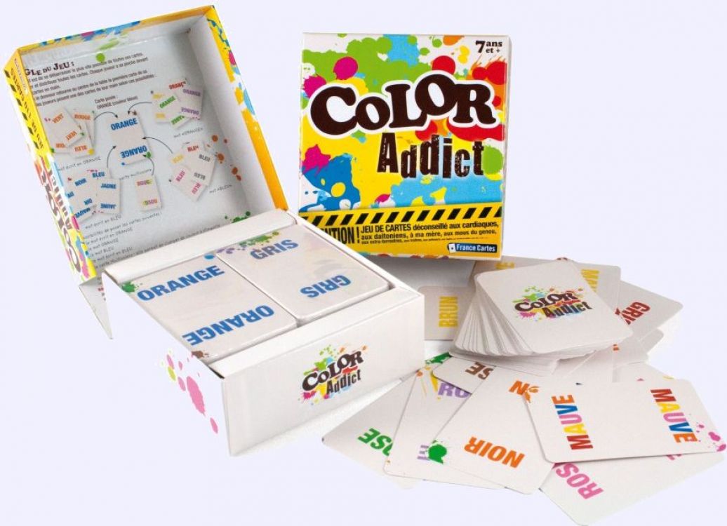 Color Addict - Jeu de societe coloré, ambiance & rapidité - jeu de cartes  fabriqué en France pour toute la famille 2 joueurs et plus