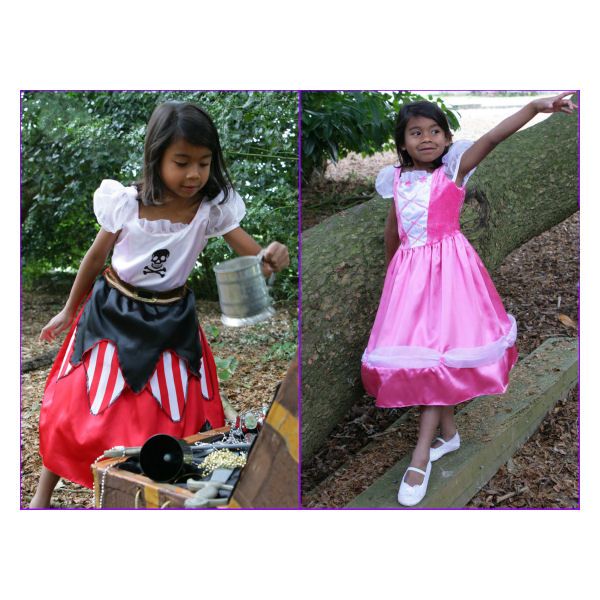 Déguisement robe réversible Princesse - Pirate (6 - 8 ans) (couverture)