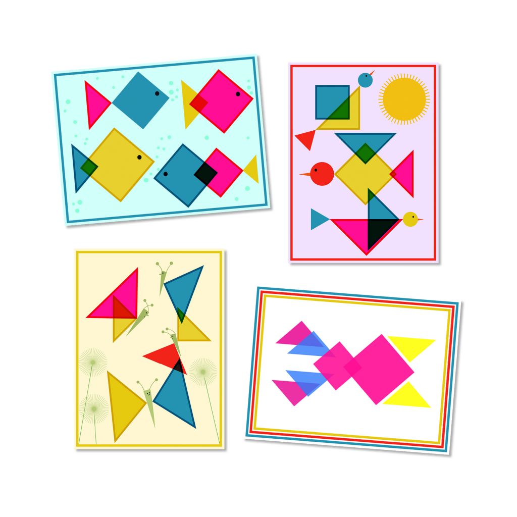 Créer avec des stickers - Des carrés magiques