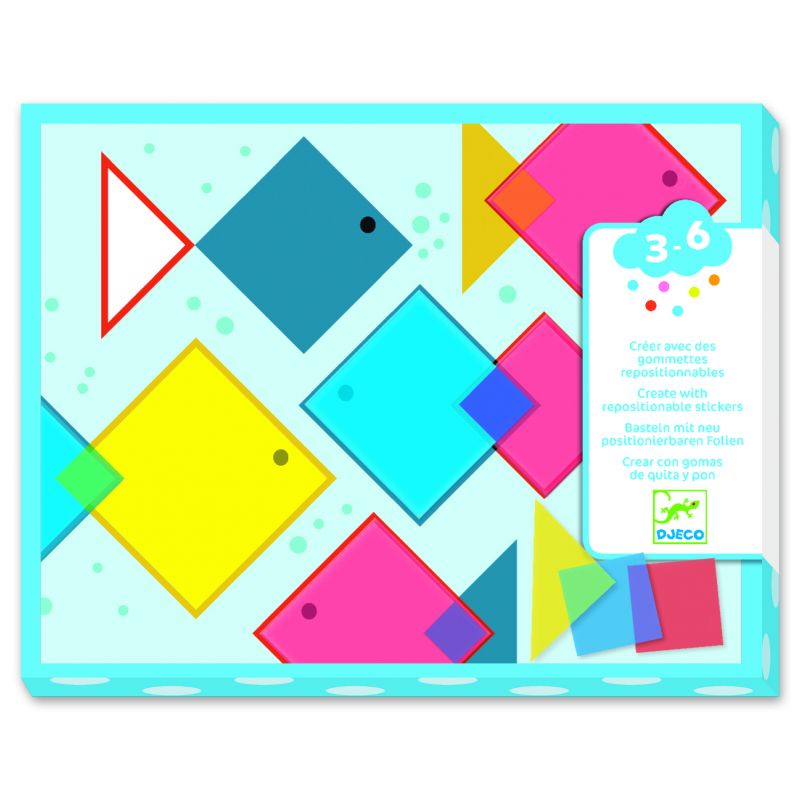 Créer avec des stickers - Des carrés magiques (couverture)