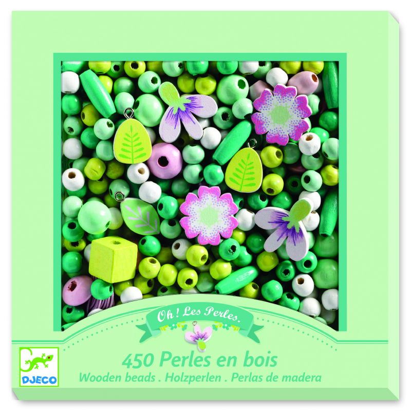 Perles en bois - Feuilles et fleurs (couverture)