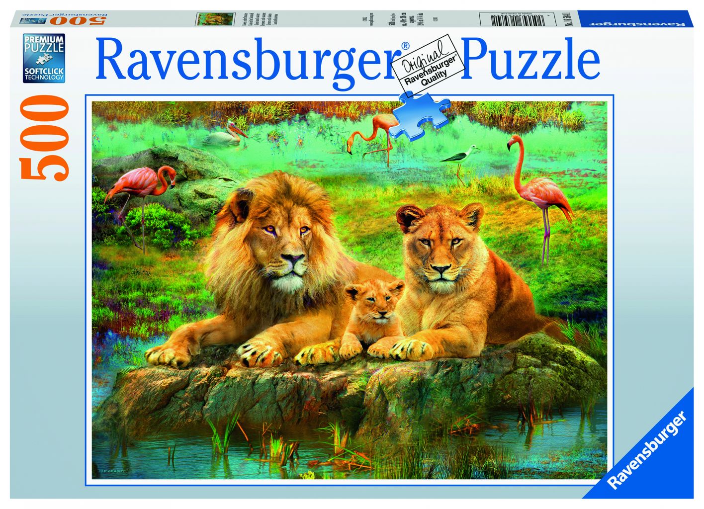 Puzzle - Lions dans la savane - 500 pcs