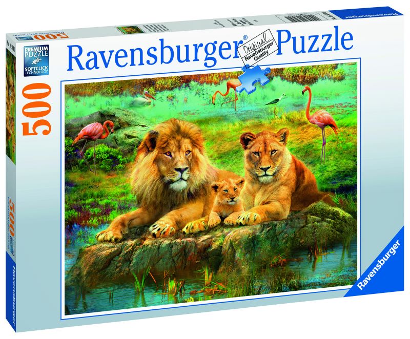 Puzzle - Lions dans la savane - 500 pcs (couverture)