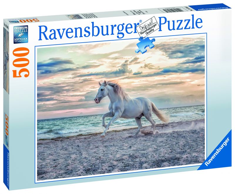 Puzzle - Cheval sur la plage - 500 pcs (couverture)