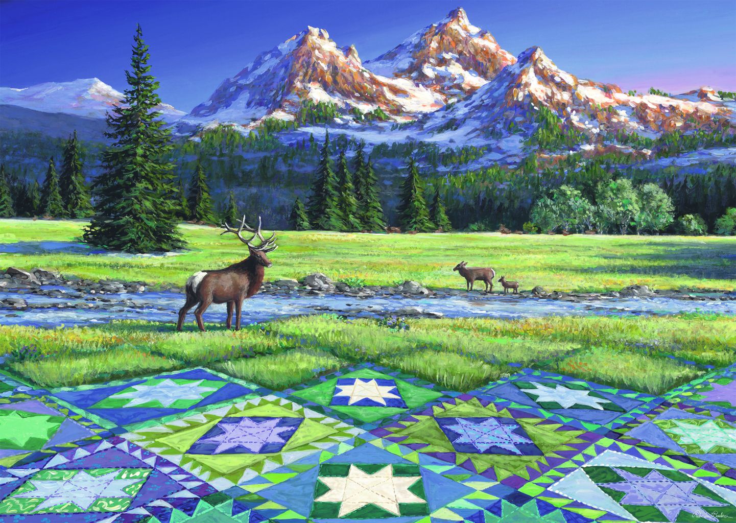 Puzzle - Panorama de montagnes - 300 pcs