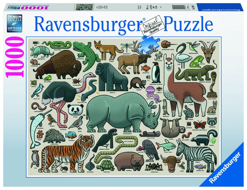 Puzzle 1000 pièces : Animaux sauvages