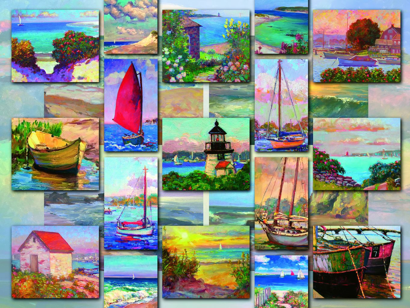Puzzle - Peintures en bord de mer - 1500 pcs