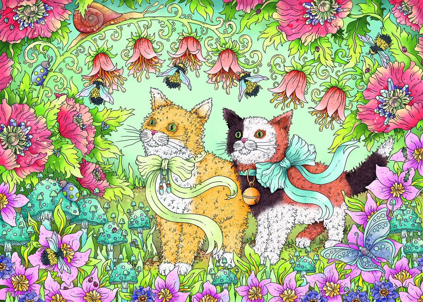 Puzzle - Amitiés de chats - 1000 pcs