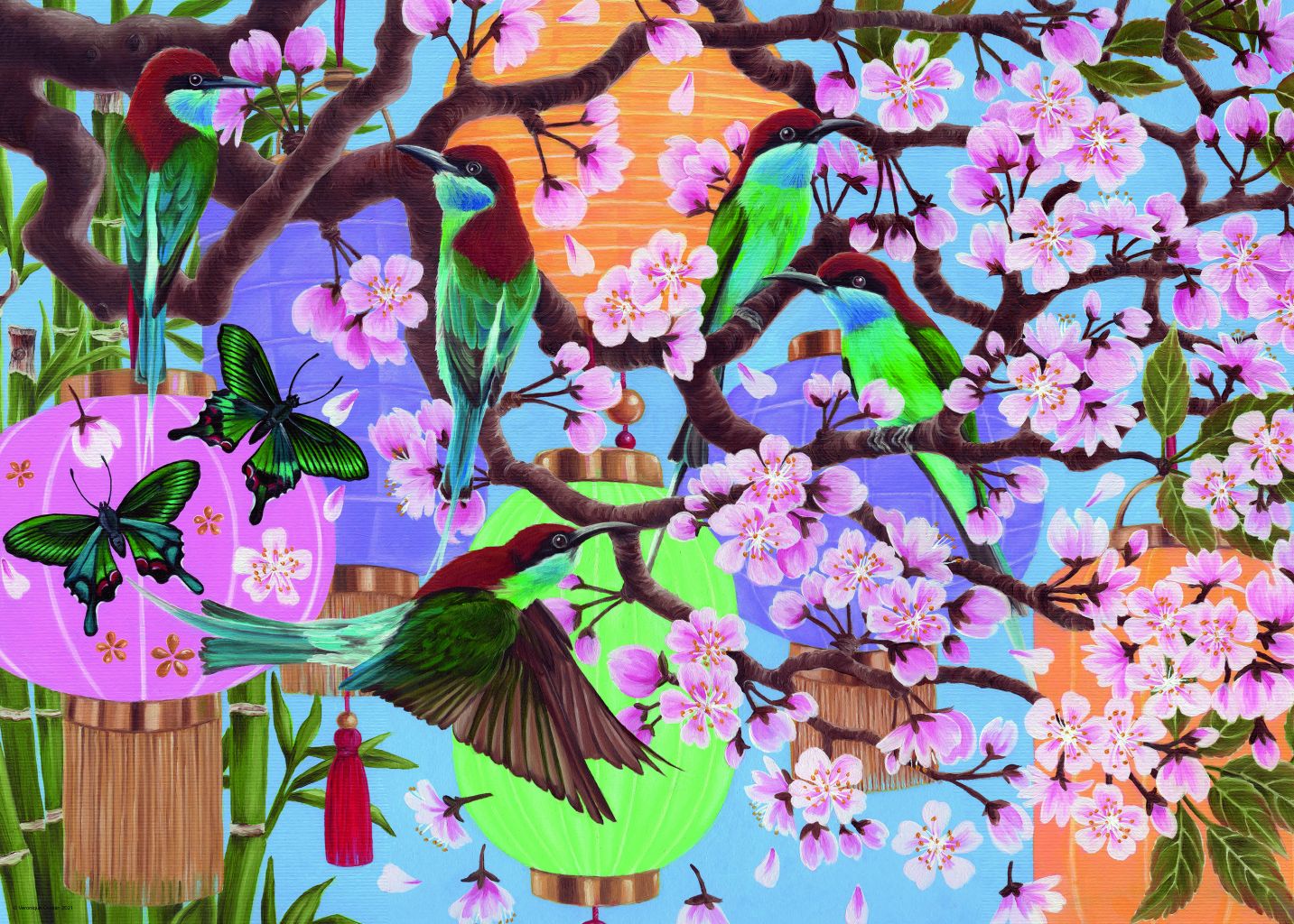 Puzzle - Cerisiers du japon en fleurs - 1000 pcs