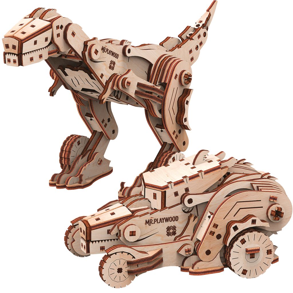 Maquette 3D en bois - Dinocar