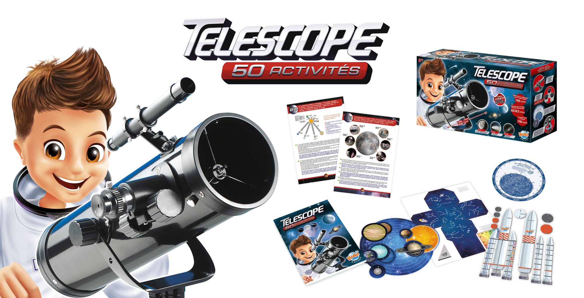 Grand télescope - 50 activités astronomiques