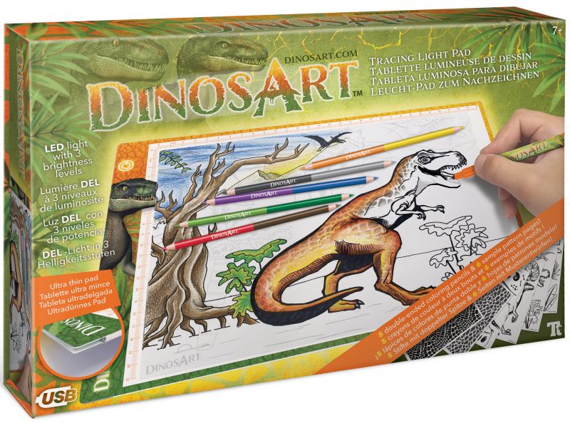 Dinos Art - Tablette à dessin lumineuse LED (couverture)