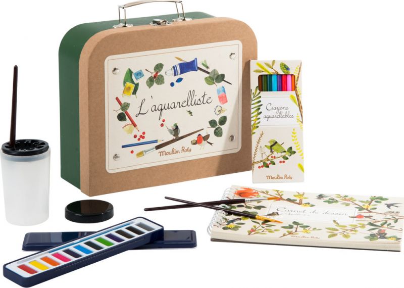 La valise de l'aquarelliste - Le jardin du Moulin (couverture)