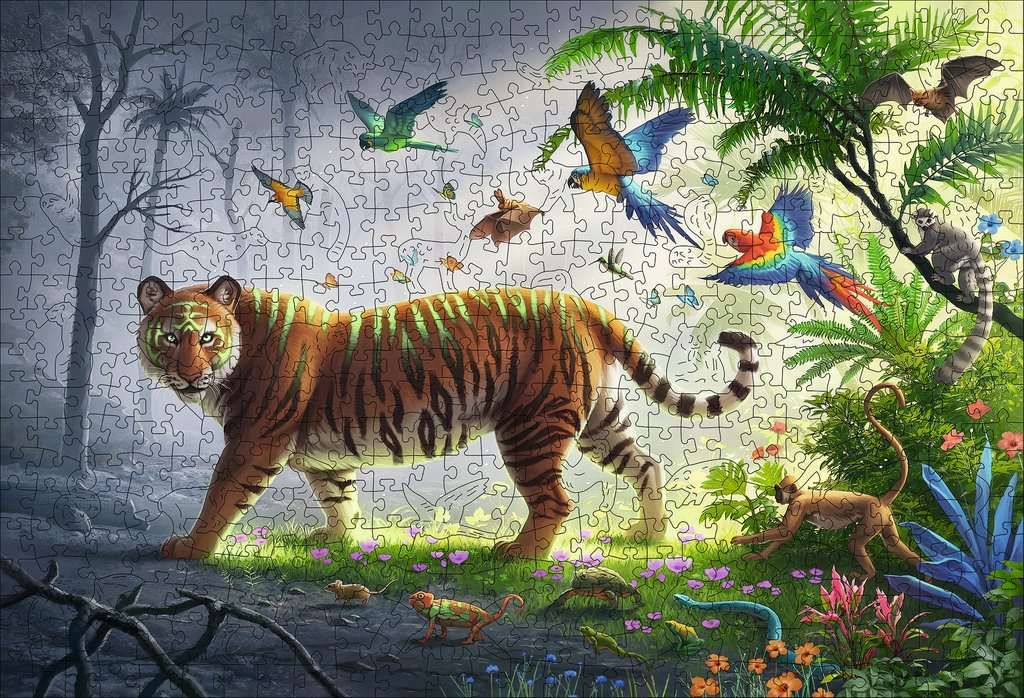 Puzzle en bois - Tigre - 500 pièces