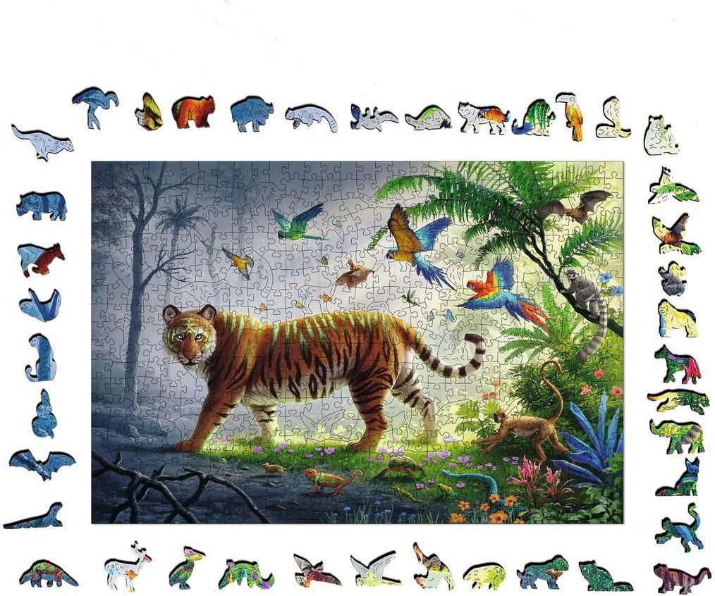 Puzzle en bois - Tigre - 500 pièces