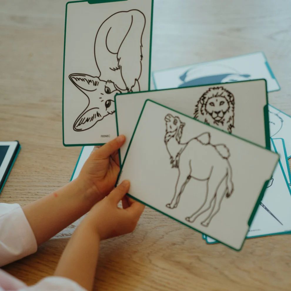 Kidydraw - Mini tablette à dessin - Animaux autour du Monde