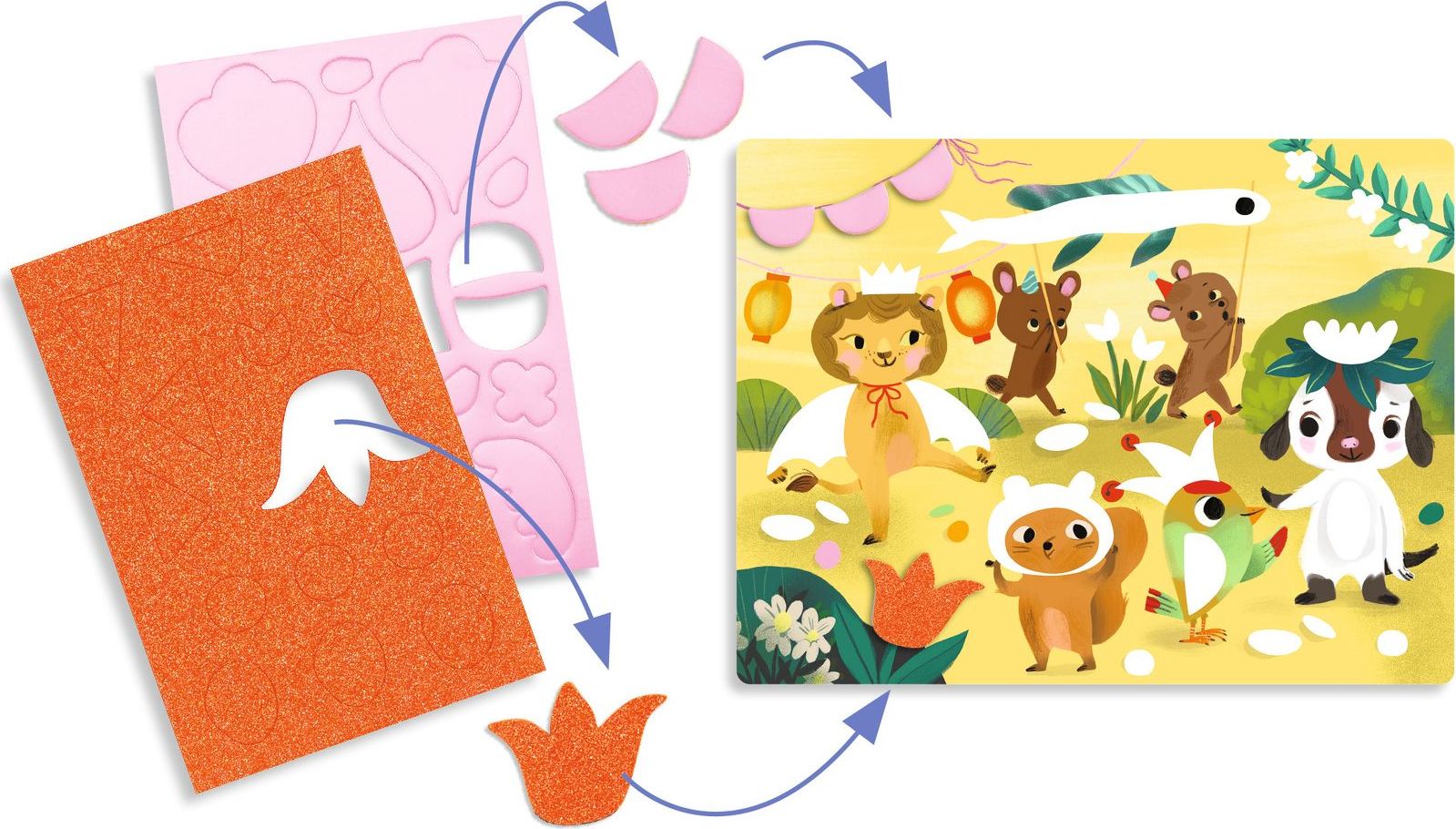 Collages mousses F&ecirc;tes scintillantes