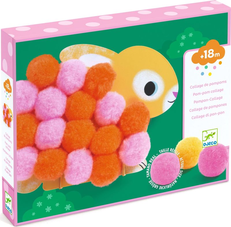 Collages Pompons - Animaux et ronds (couverture)