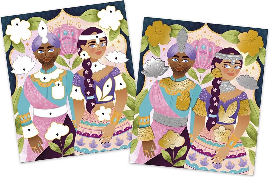 Stickers en m&eacute;tal &agrave; repousser Bollywood