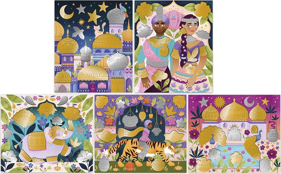 Stickers en m&eacute;tal &agrave; repousser Bollywood