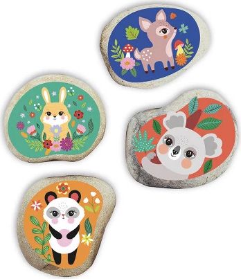4 Galets &agrave; d&eacute;corer - Petits animaux