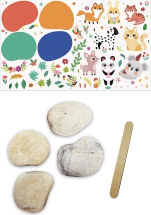 4 Galets &agrave; d&eacute;corer - Petits animaux