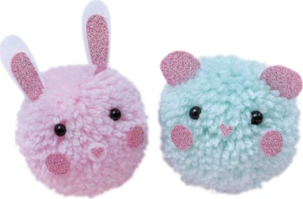 2 Petits animaux pompons &agrave; cr&eacute;er