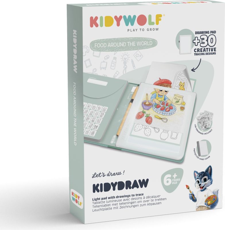 Kidydraw - Tablette à dessin lumineuse - Food (couverture)