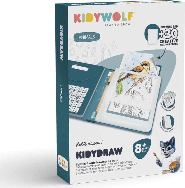 Kidydraw - Tablette à dessin lumineuse - Animaux (couverture)