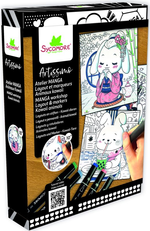 Crayons aquarelles manga - Animaux Kawai (couverture)