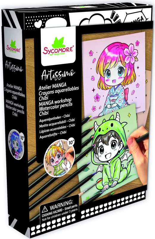 Crayons aquarelles manga - Chibi (couverture)