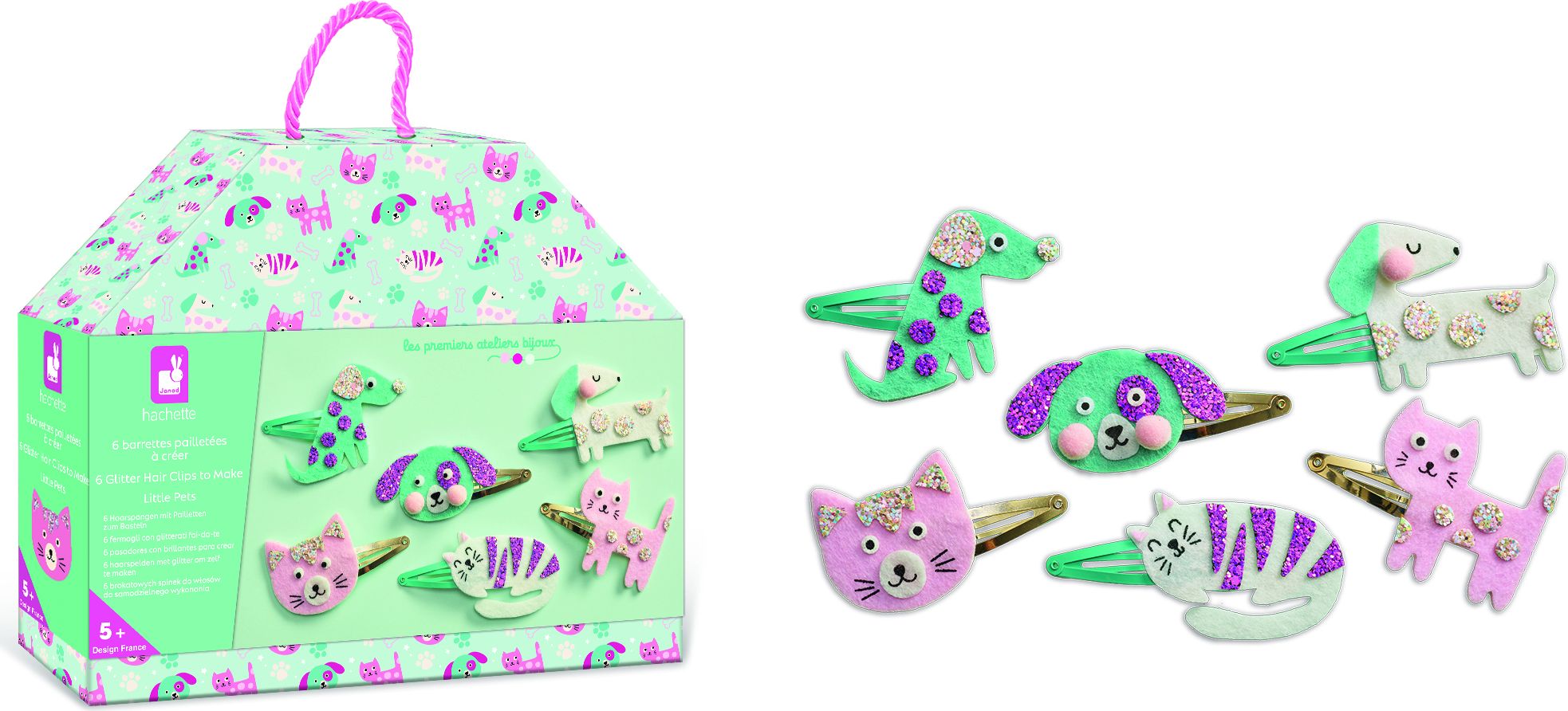 6 Barettes &agrave; cr&eacute;er - Little Pets