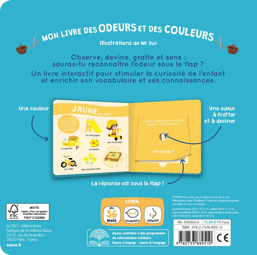 Ma journ&eacute;e - Mon livre des odeurs et des couleurs