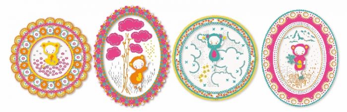 Coloriage dentelles - Petite ourse