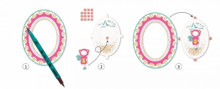 Coloriage dentelles - Petite ourse