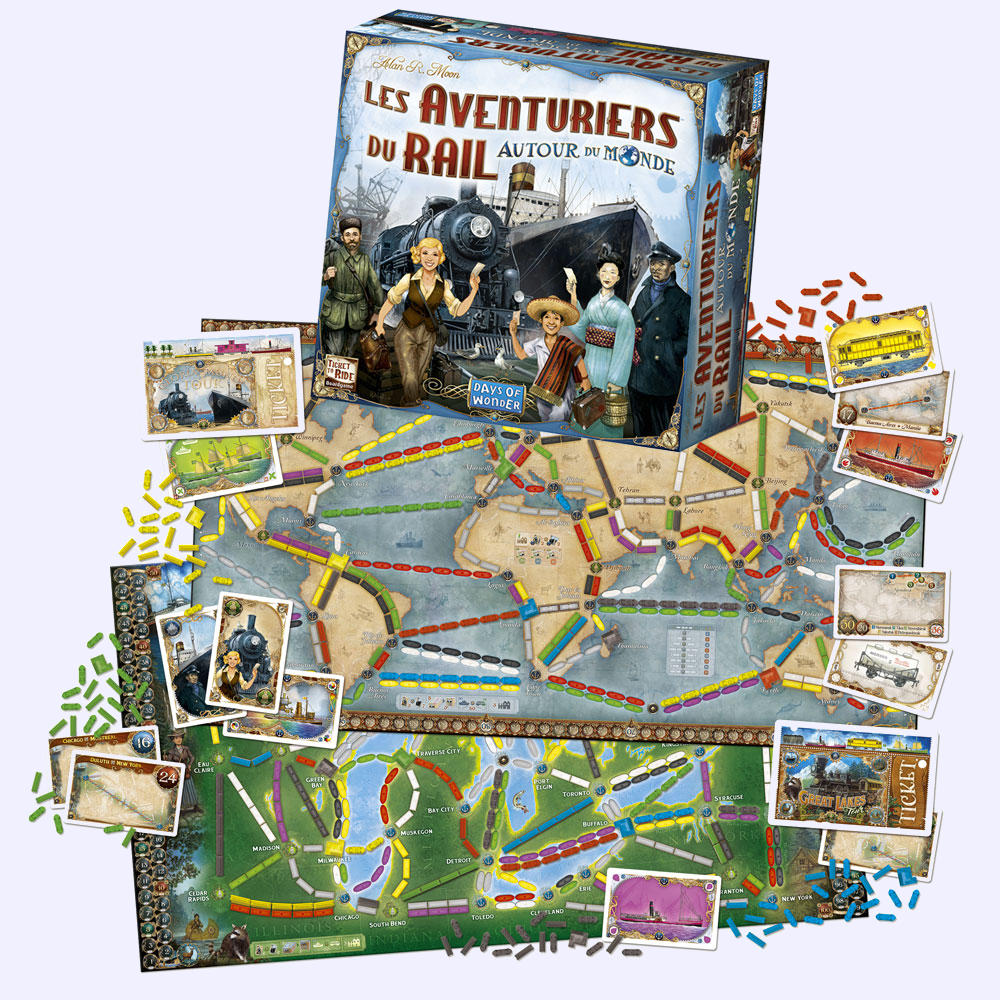 Les Aventuriers du rail - autour du monde: jeu de société