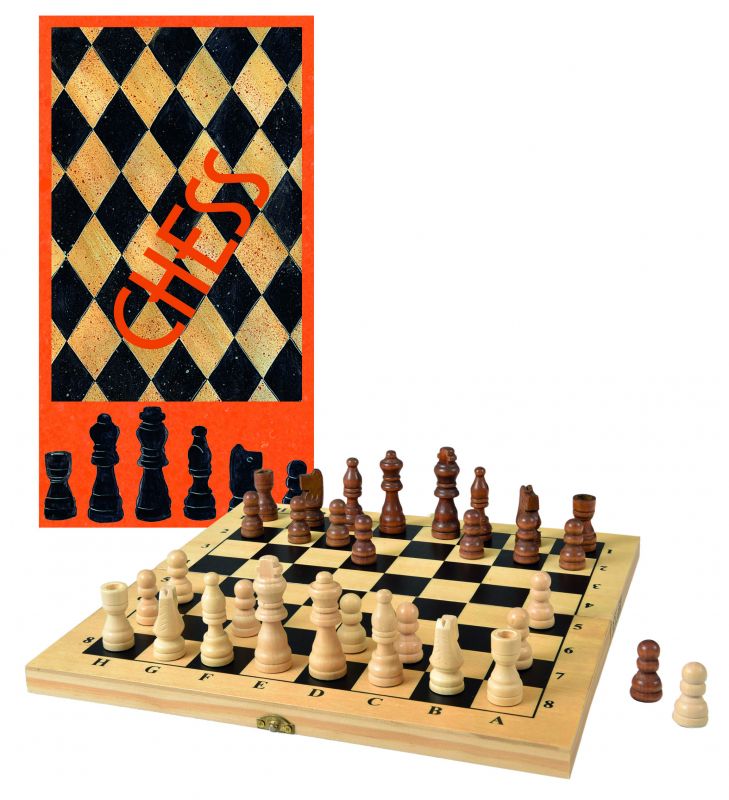 Jeu d'échecs en bois (couverture)