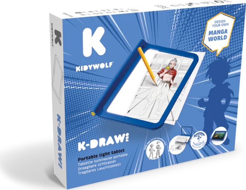 Kidydraw Pro Tablette Lumineuse Bleue Manga (couverture)
