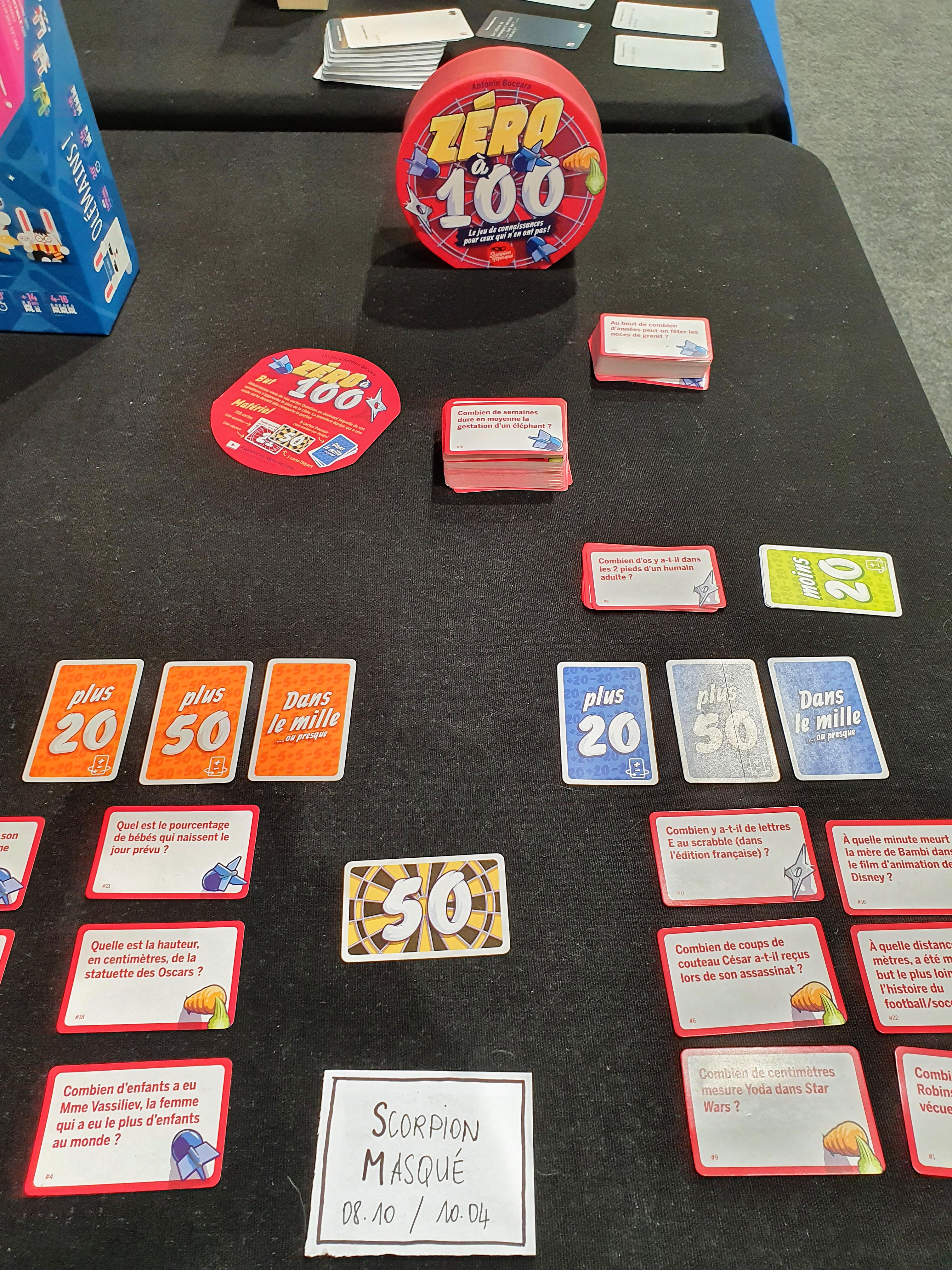 Zéro à 100: jeu de société